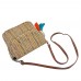 Bolso Bandolera Rafia Borla Con Abalorios